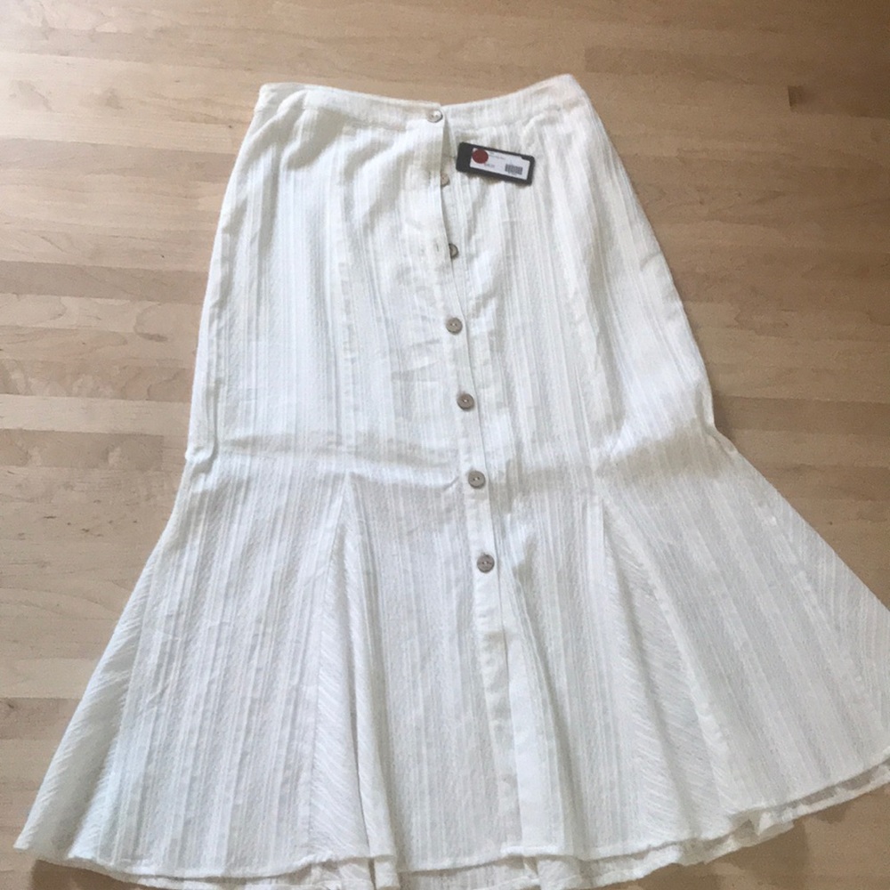 Miss Me Long Beachy boho skirt creamy white